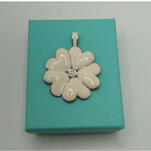 Vintage Tia Sophia Heart Flower Pendant